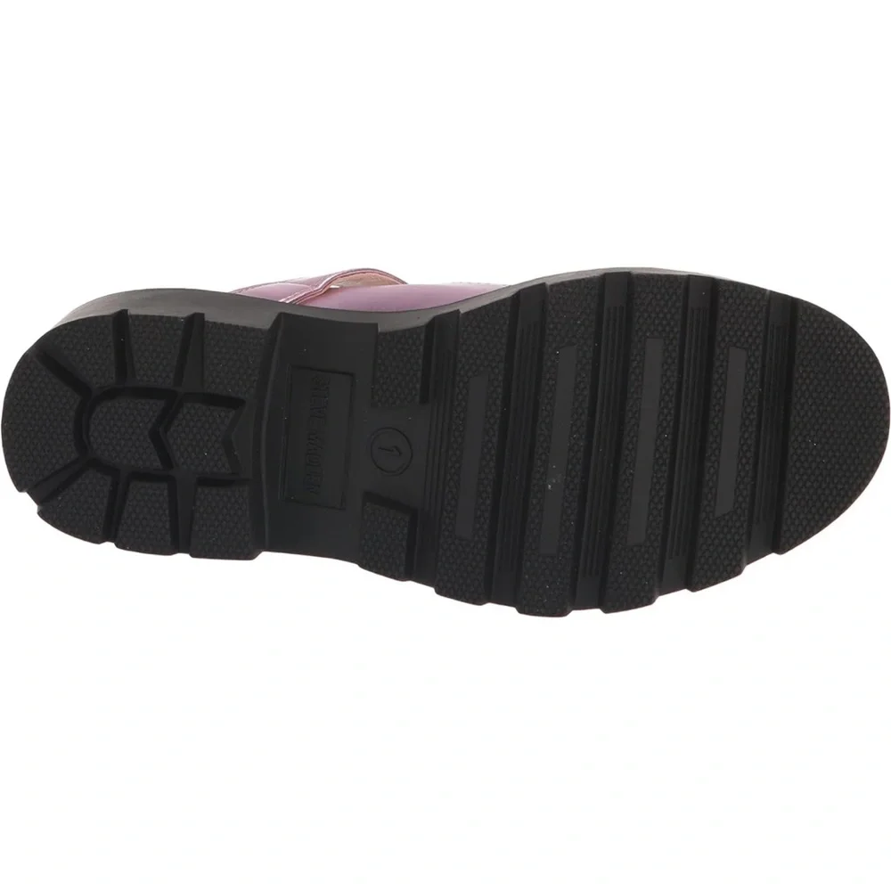 Steve Madden Girls Suzey Mary Jane Lug Sole in Pink Metallic Size 3